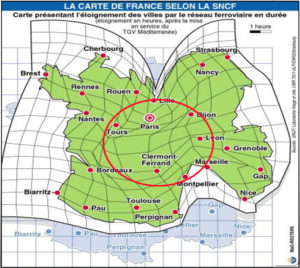 La carte de France selon la SNCF